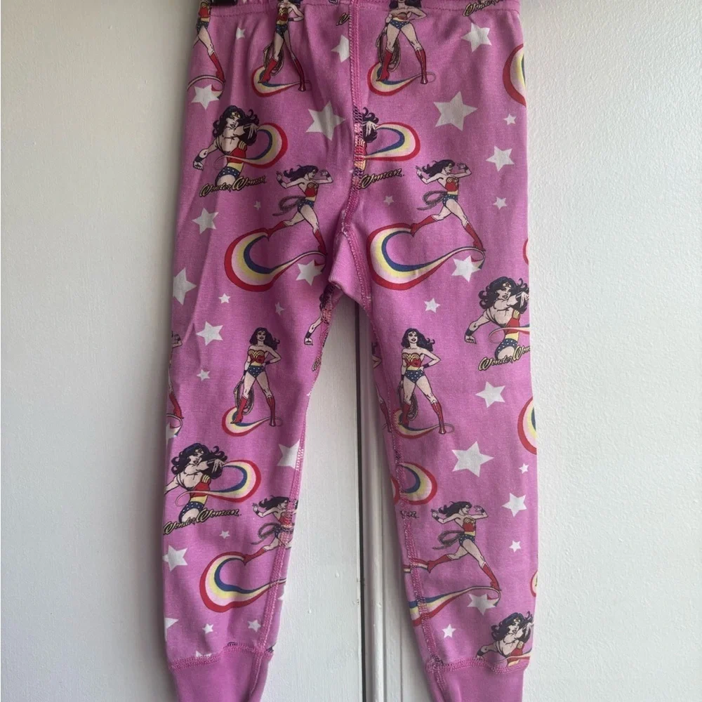 Hanna Andersson Pink Wonder Woman Superhero Kids Pajama Set